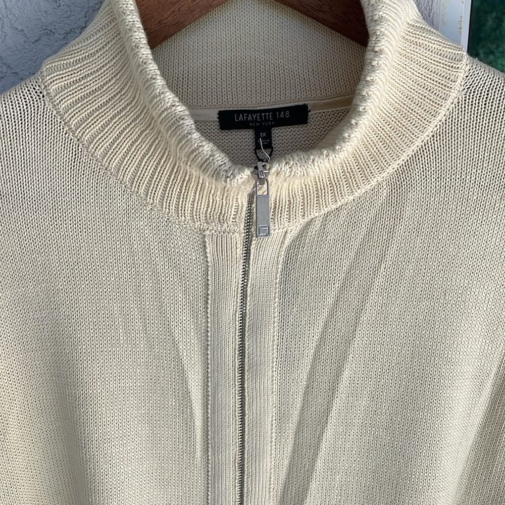 Lafayette 148‎ Silk Cotton Cardigan Sweater Size 1X - Picture 8 of 16